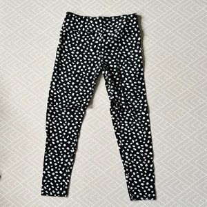 J. Crew Black and White Dotted Leggings